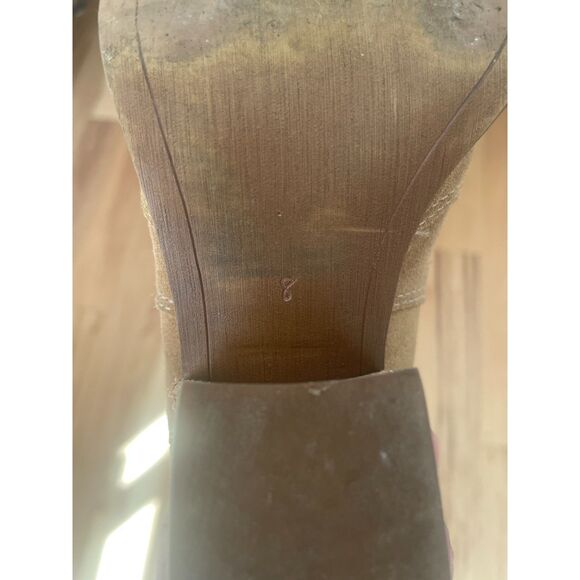 ~ Sam Edelman Suede Leather Ankle Boots Booties Size 8 Tan Camel Brown Sand ~ - Picture 4 of 7